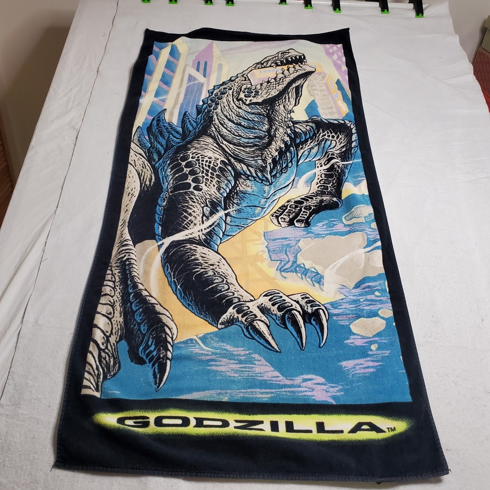 Godzilla Unisex Beach Towel Black 1998 Movie Promo Cotton 28x58 OS